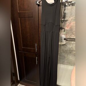 Black tank jumpsuit.